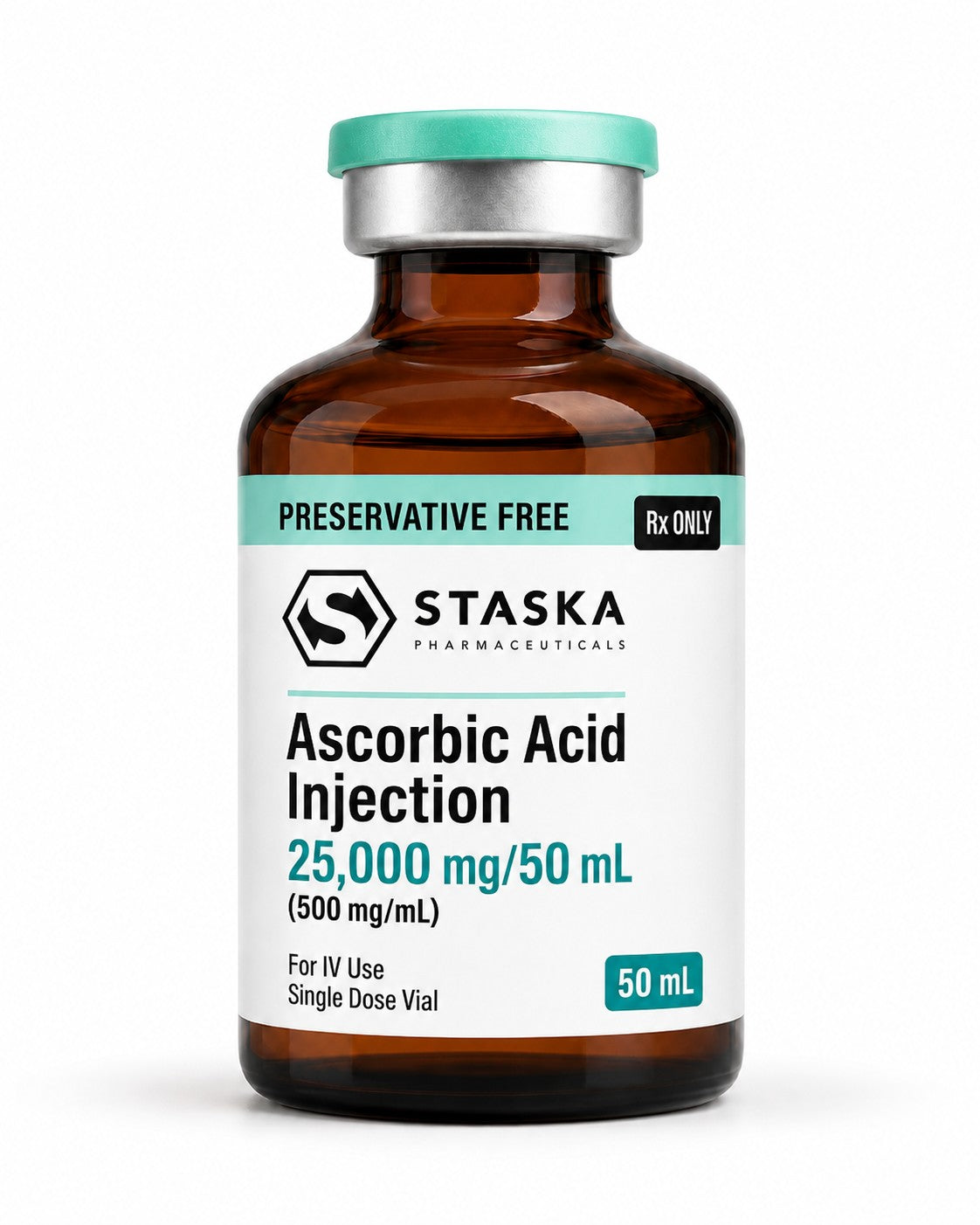 Ascorbic Acid (Non-Corn) — Preservative Free (500mg/mL, 50mL Vial)