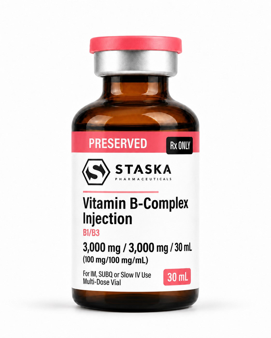 Vitamin B-Complex — Preserved (100/2/100/2/2 mg/mL, 30mL Multi-Dose Vial)